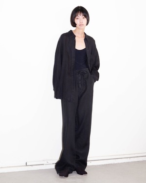 1990s dropped shoulder wide linen shirt