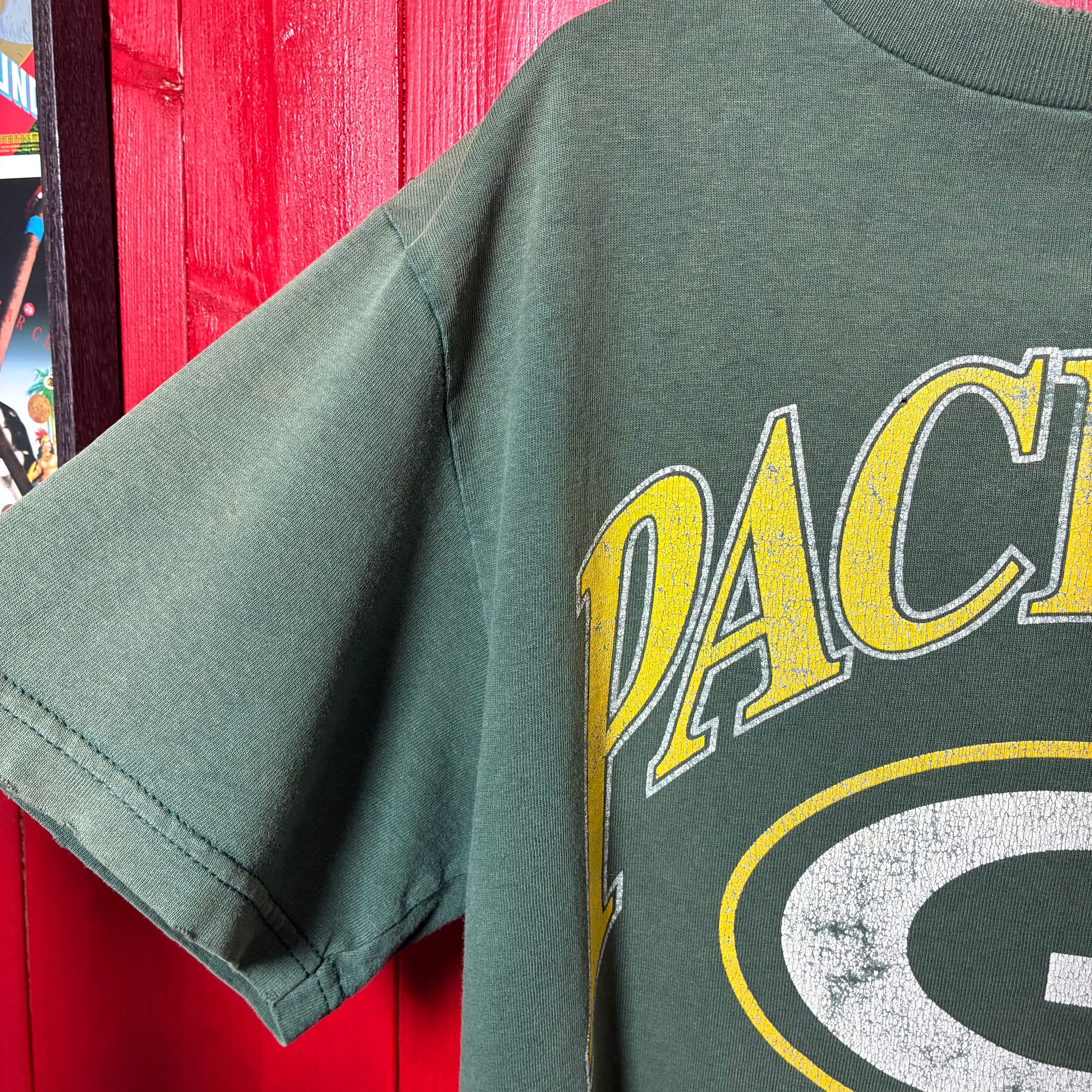 【90s USA】Lee NFL PACKERSリー　ボロTシャツ パッカーッズ 90s USA】Lee NFL PACKERS Faded tee リー ボロTシャツ グリーンベイ