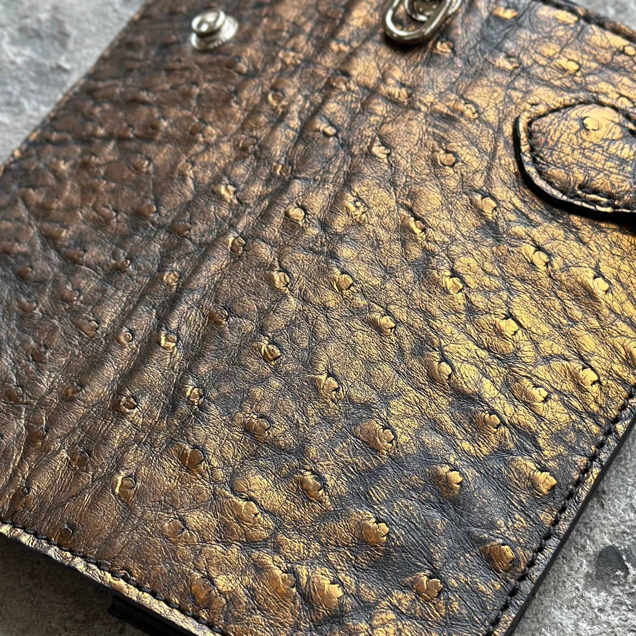 限定商品】ライダースウォレット アリゾナフローラル オーストリッチ  