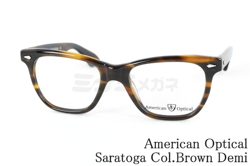 American Optical メガネ Saratoga COL.Brown Demi ウェリントン アメリカンオプティカル サラトガ AO 正規品