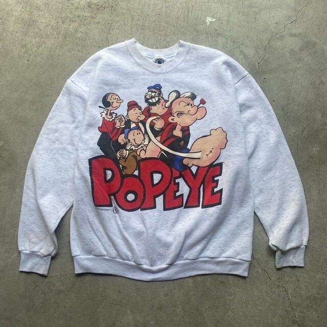 [希少]90s POPEYE(ポパイ) オリーブ スウェット トレーナー