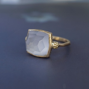 Milky Quartz / K18YG Ring (CR052-MQ)