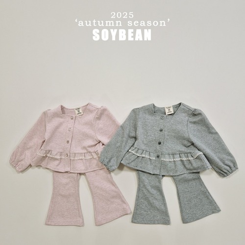 soybean［取寄］square lace setup 25autumn 기획)스퀘어레이스 상하복(5단)