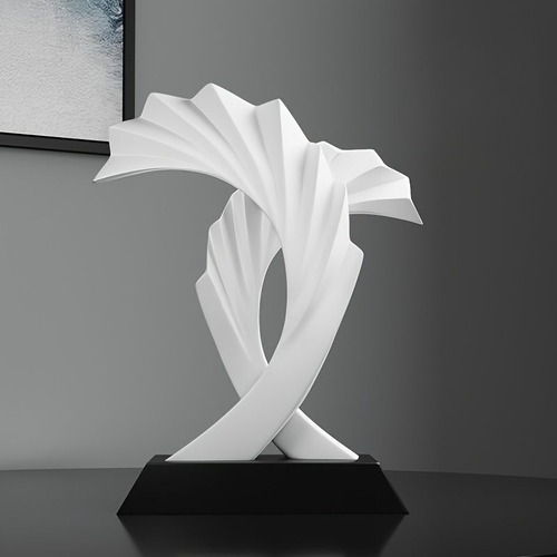 置物 オシャレ 樹脂アート像 羽を広げたロック像 モダン ミニマリストの抽象彫刻 リビングルーム ベッドルーム 書斎