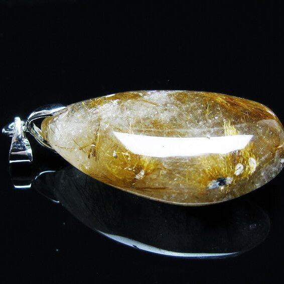 タイチンルチルクォーツ ペンダント ルチルクォーツ ペンダントトップ 一点物 メール便可 [M便 1/20] 112-13308