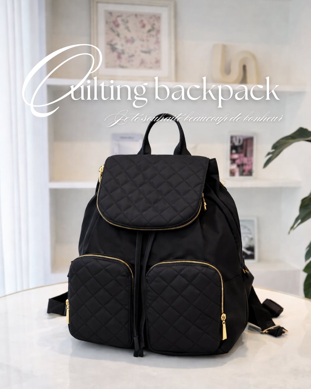 【即納】ポケットキルティングバッグパック