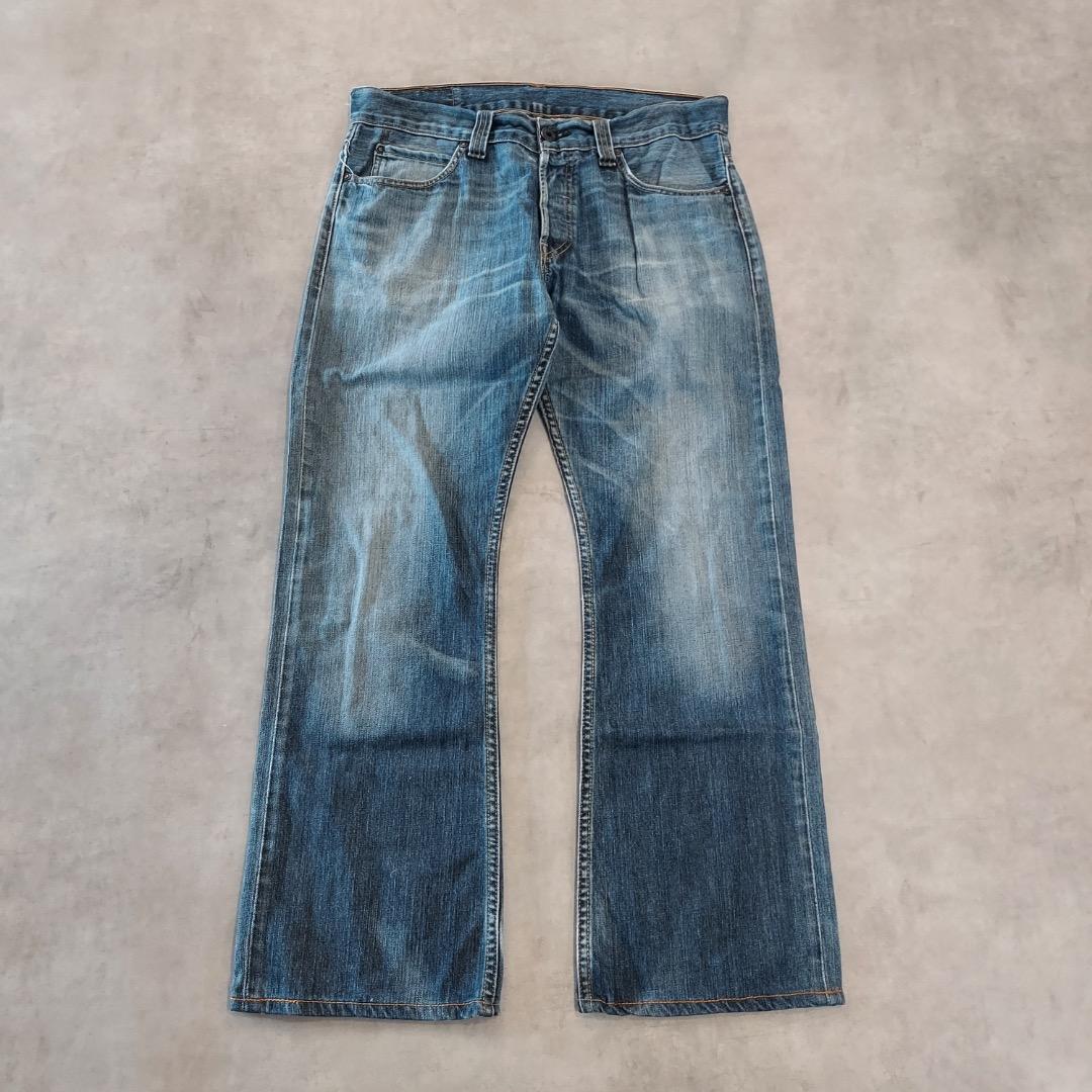 リーバイス512 Levis W34 フレアブーツ 青 古着 ボトム 22180