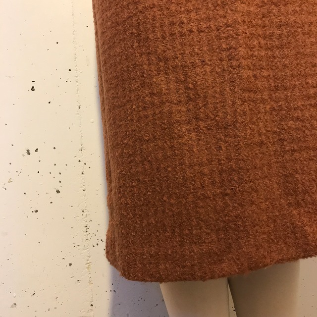 VINTAGE 50's brown wool straight skirt