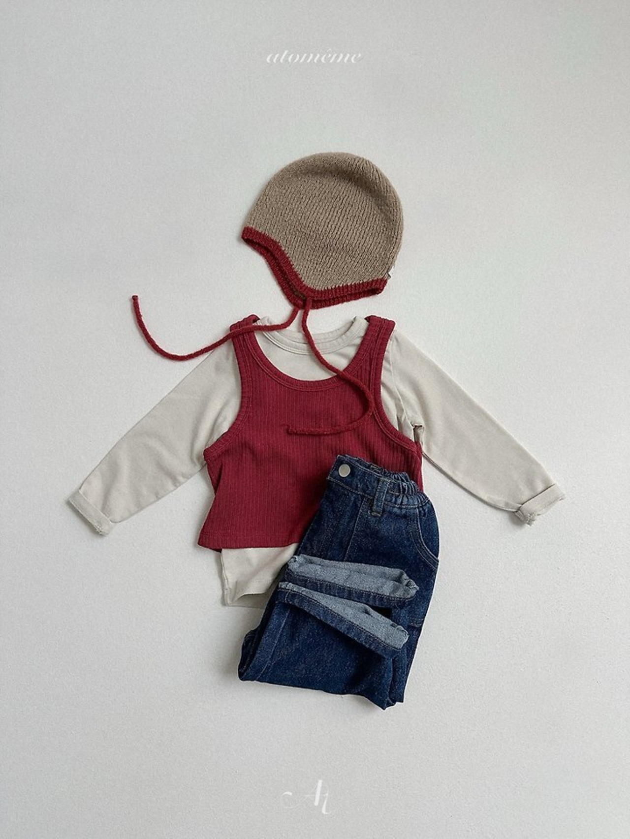 韓国子供服 / Atomeme / 26Autumn / Honeybee Fatigue Denime / 秋服 *S~XL*