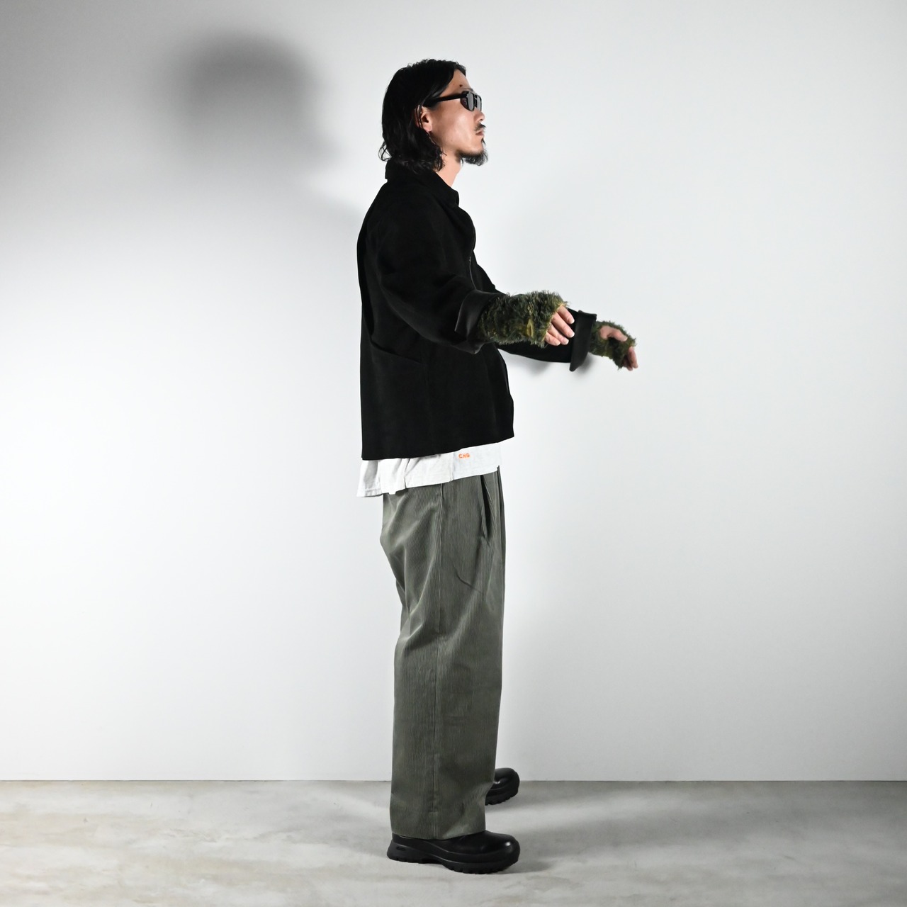 Leh / Photographer Jacketにbarbell object / leather jktコーディネート