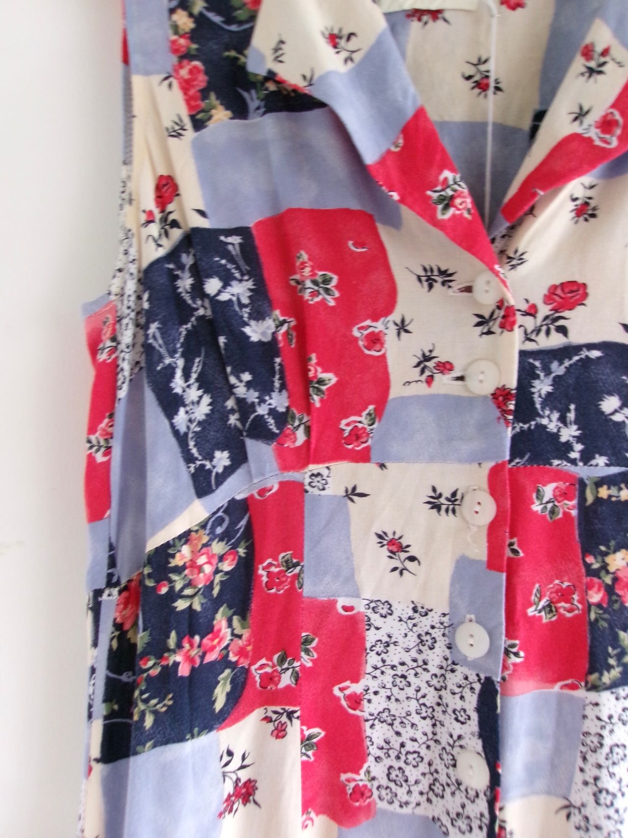 80‘s “Natalie LAUREN” patchwork pattern shirts dress | 80年代パッチワーク柄シャツワンピース