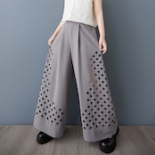 レーザーカット ワイドレッグ パンツ 00117