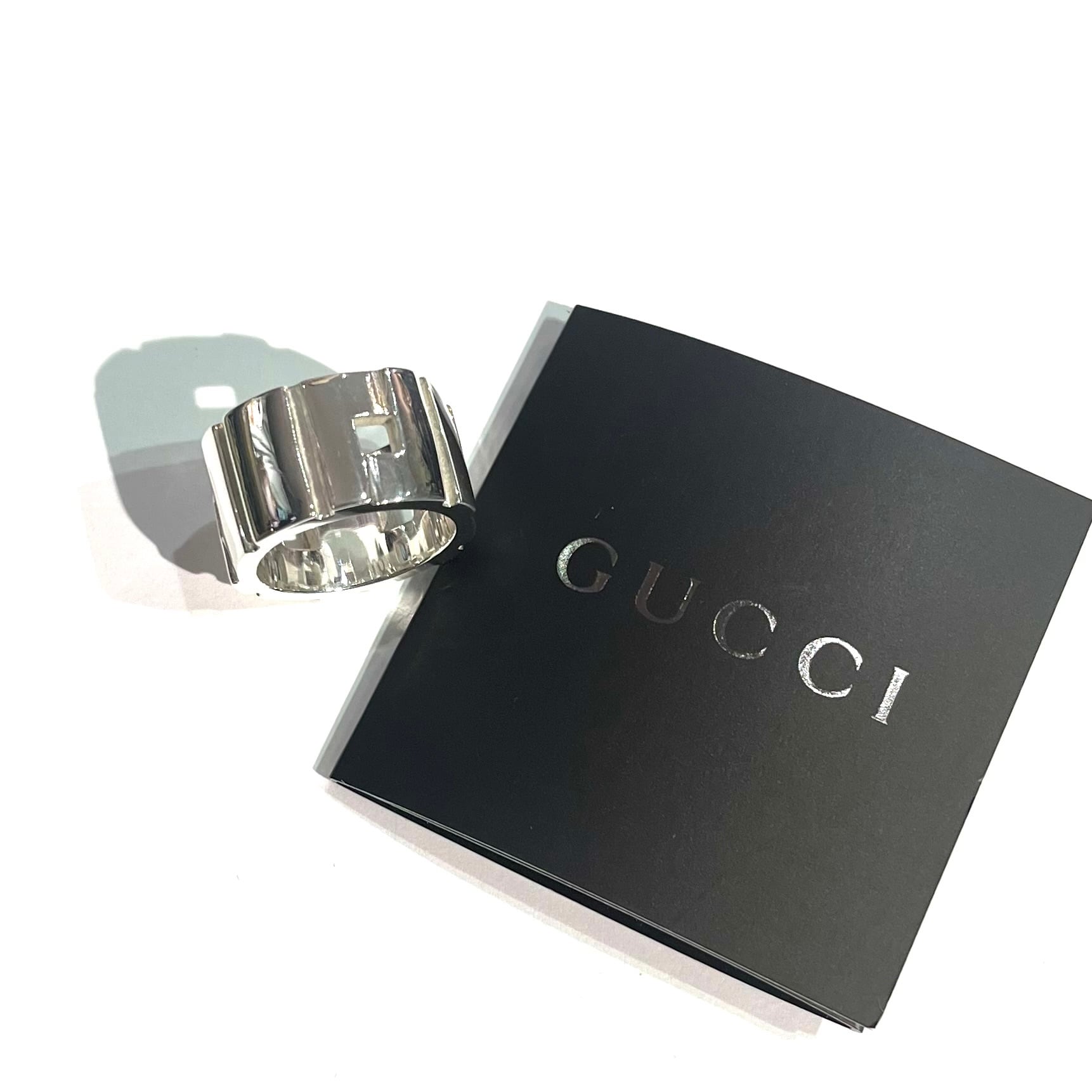 SALE 【GUCCI】2058 グッチ 指輪ワイドパネルリング 13号／幅1.2cm