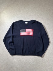 90s USA flag cotton knit