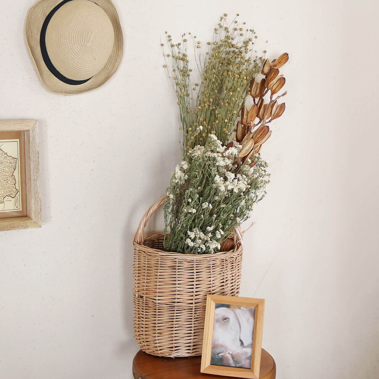 ウィッカー製オーバルバスケット 天然素材☆ウィッカー製オーバル