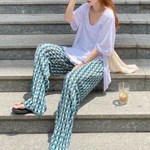 【即納】Pleats flare pants KRE765