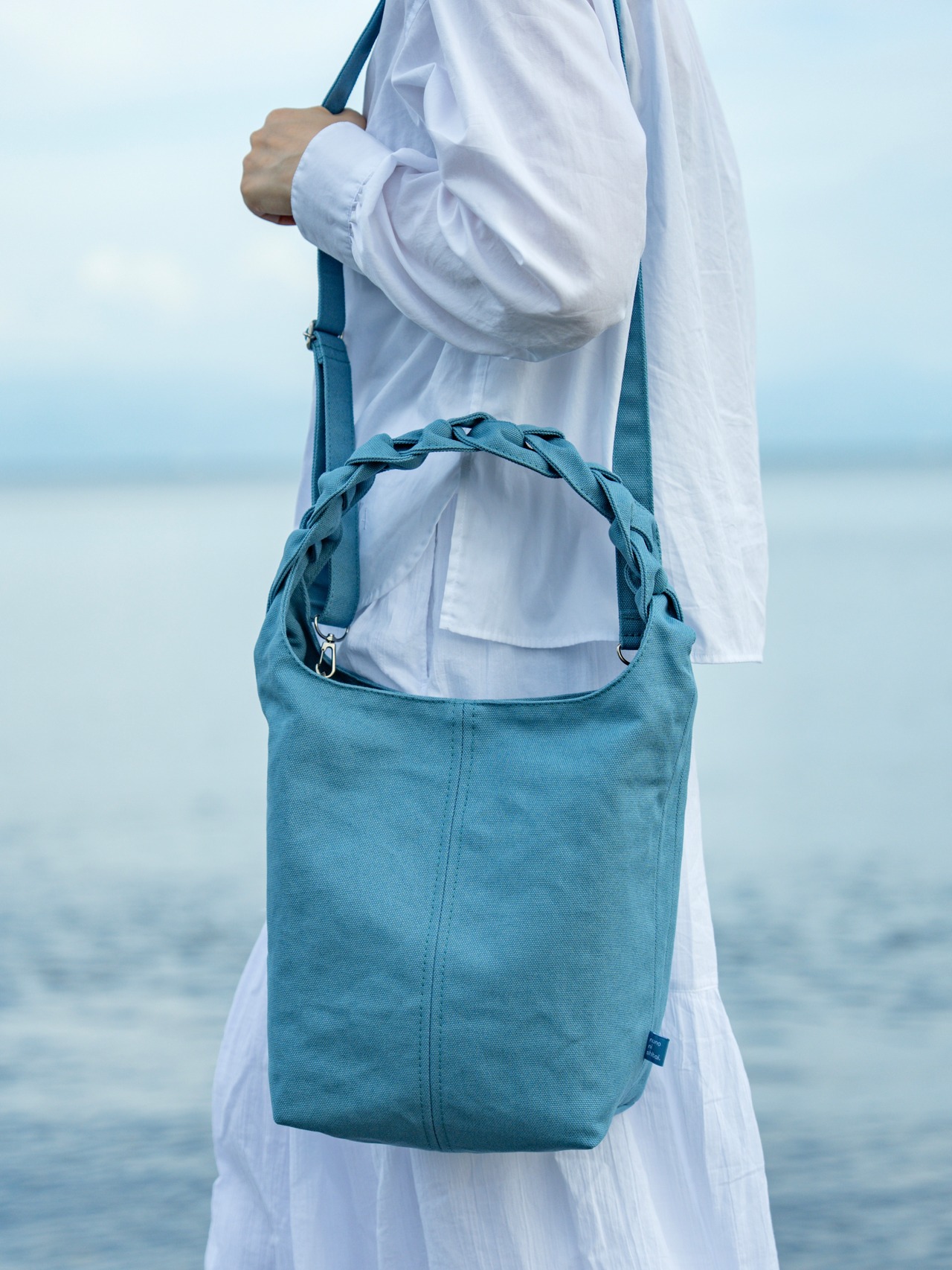 【Lサイズ】琵琶湖生まれの三つ編みバッグ