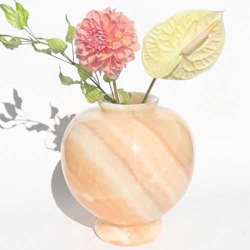 Natural stone vase