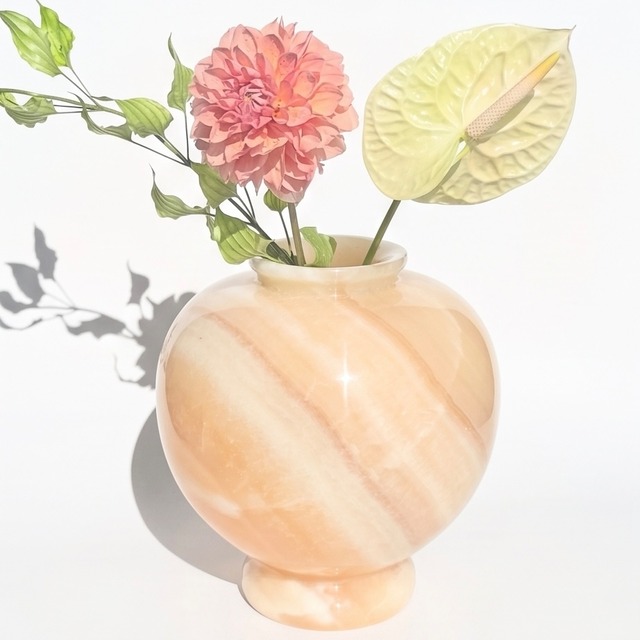 Natural stone vase