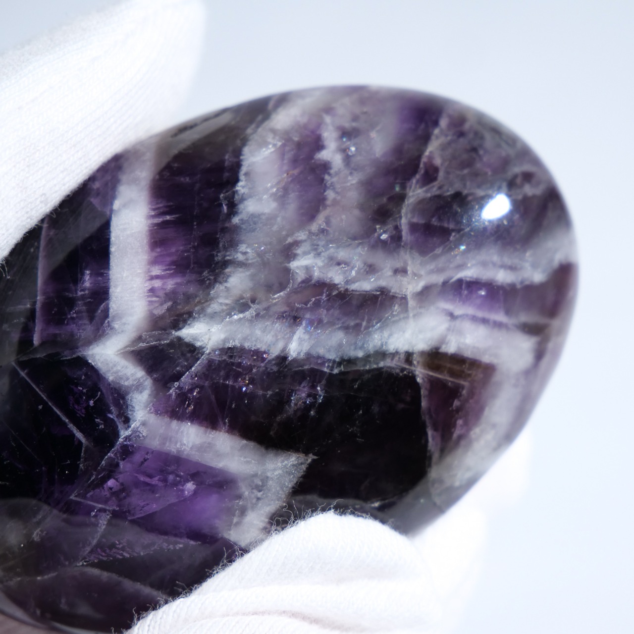 シェブロン アメシスト / パーム パームストーン 握り石【1】