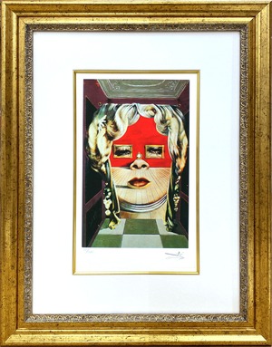 サルバドール・ダリ「メイ・ウェストの顔」作品証明書・展示用フック・限定375部エディション付複製画ジークレ