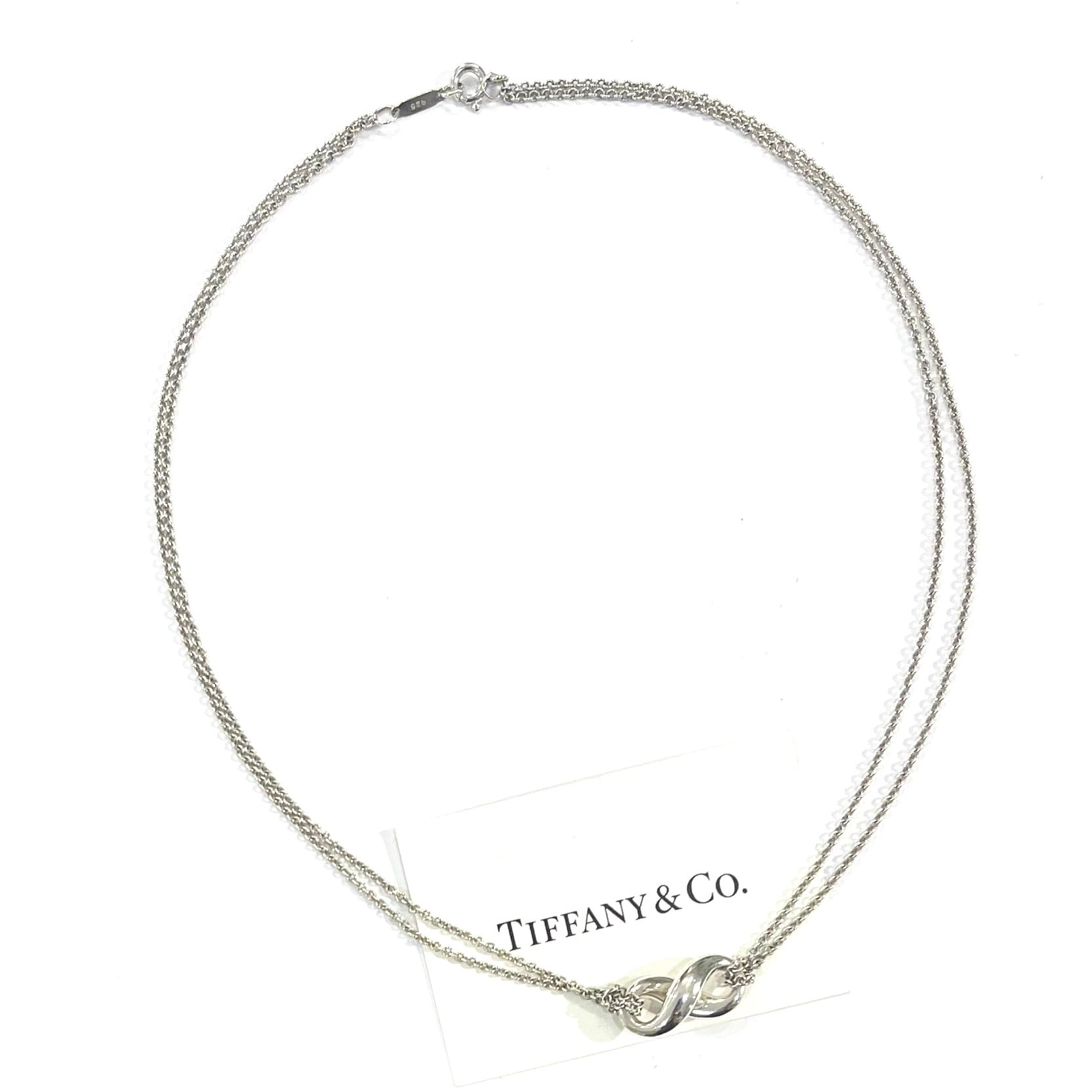 限定価格【TIFFANY&Co.】2745 ダブルチェーン 立体インフィニティ
