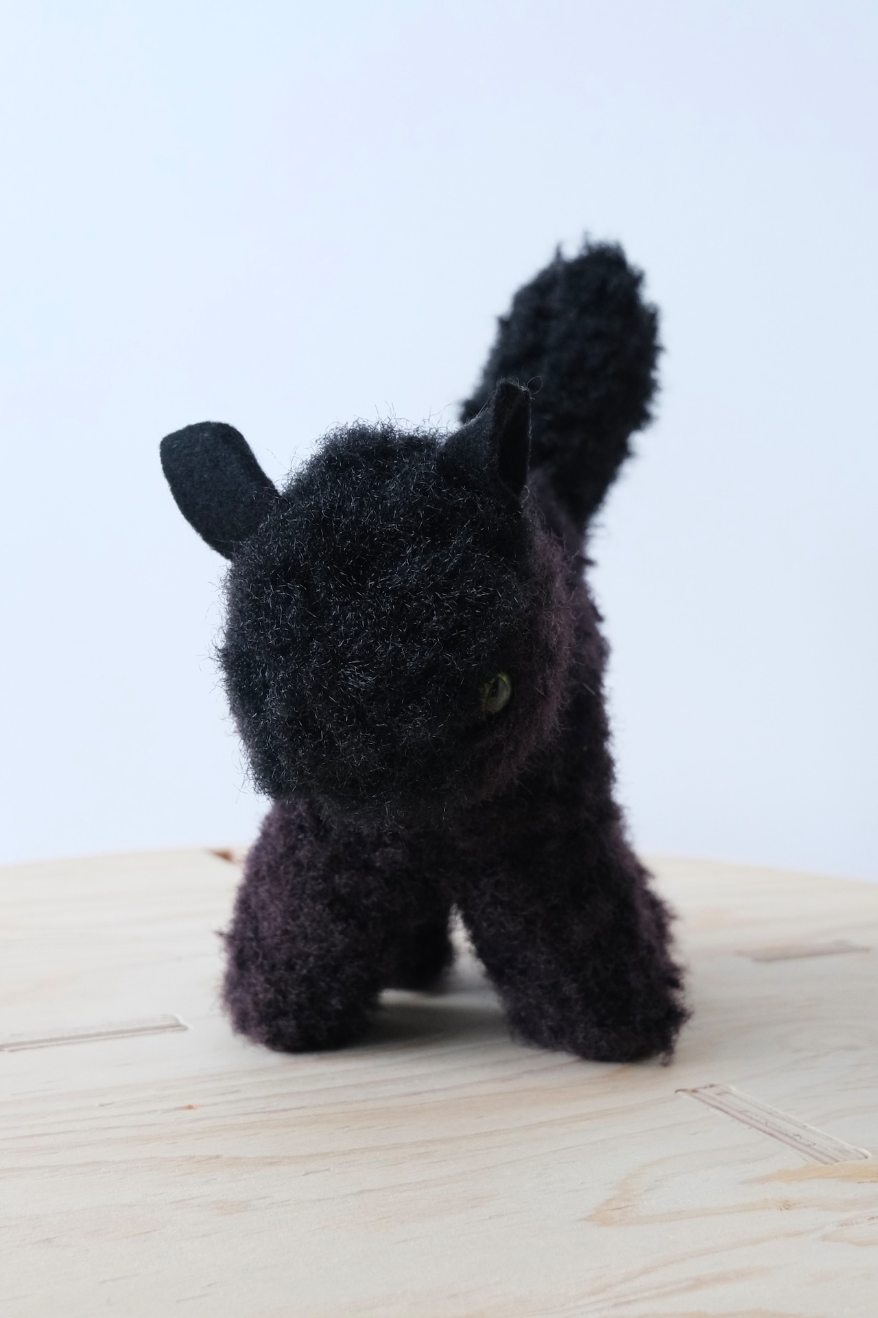 Handmade stuffed black cat