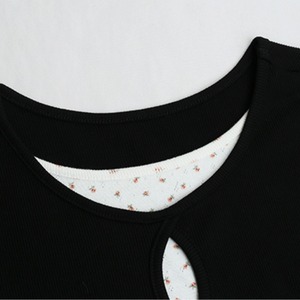 layered floral-print top　J00292