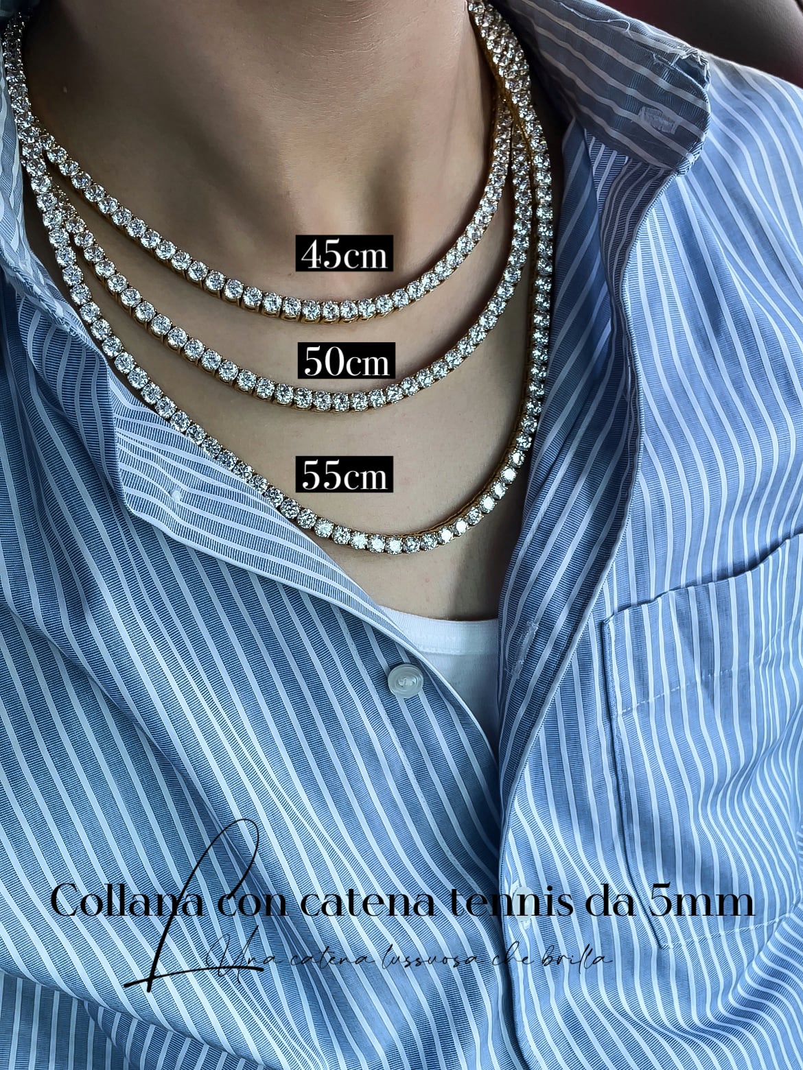 316L tennis necklace 【SILVER】【5mm】 | ✯Lucliss Jewelry✯ 316L tennis necklace 【SILVER】【5mm】 | ✯Lucliss Jewelry✯