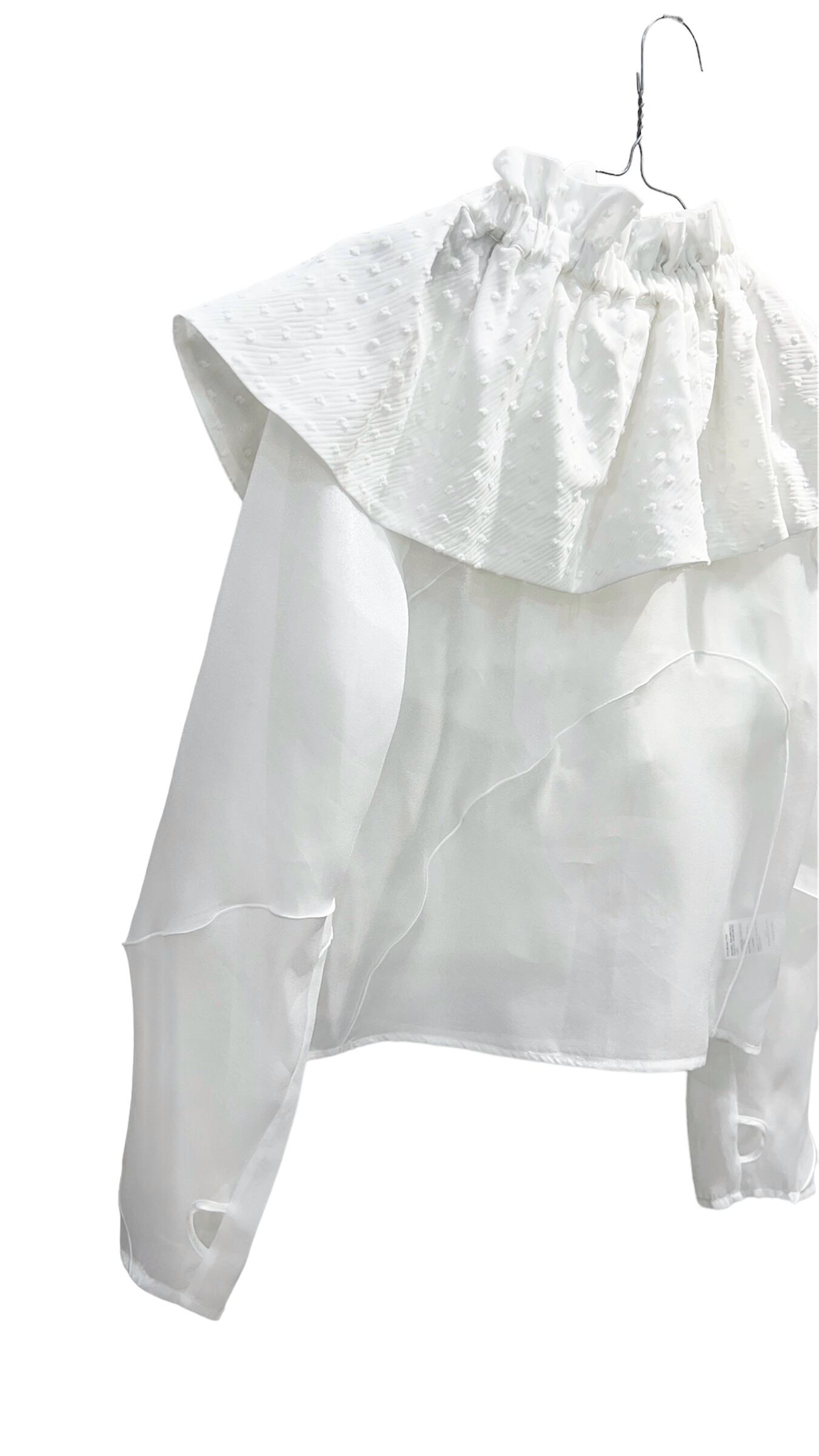 Knuth Marf】4way sheer frills blouse/white | PuKu 