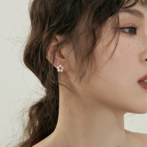 Flower Motif  Earrings   T3488