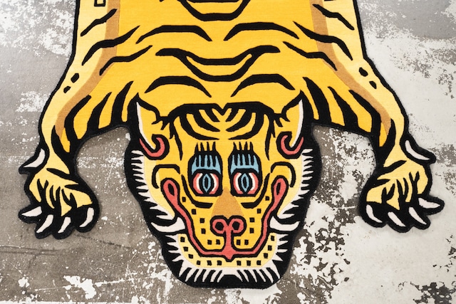 Tibetan Tiger Rug 《Lサイズ•ウール・オリジナル3・シグネチャーイエロー169》チベタンタイガーラグ