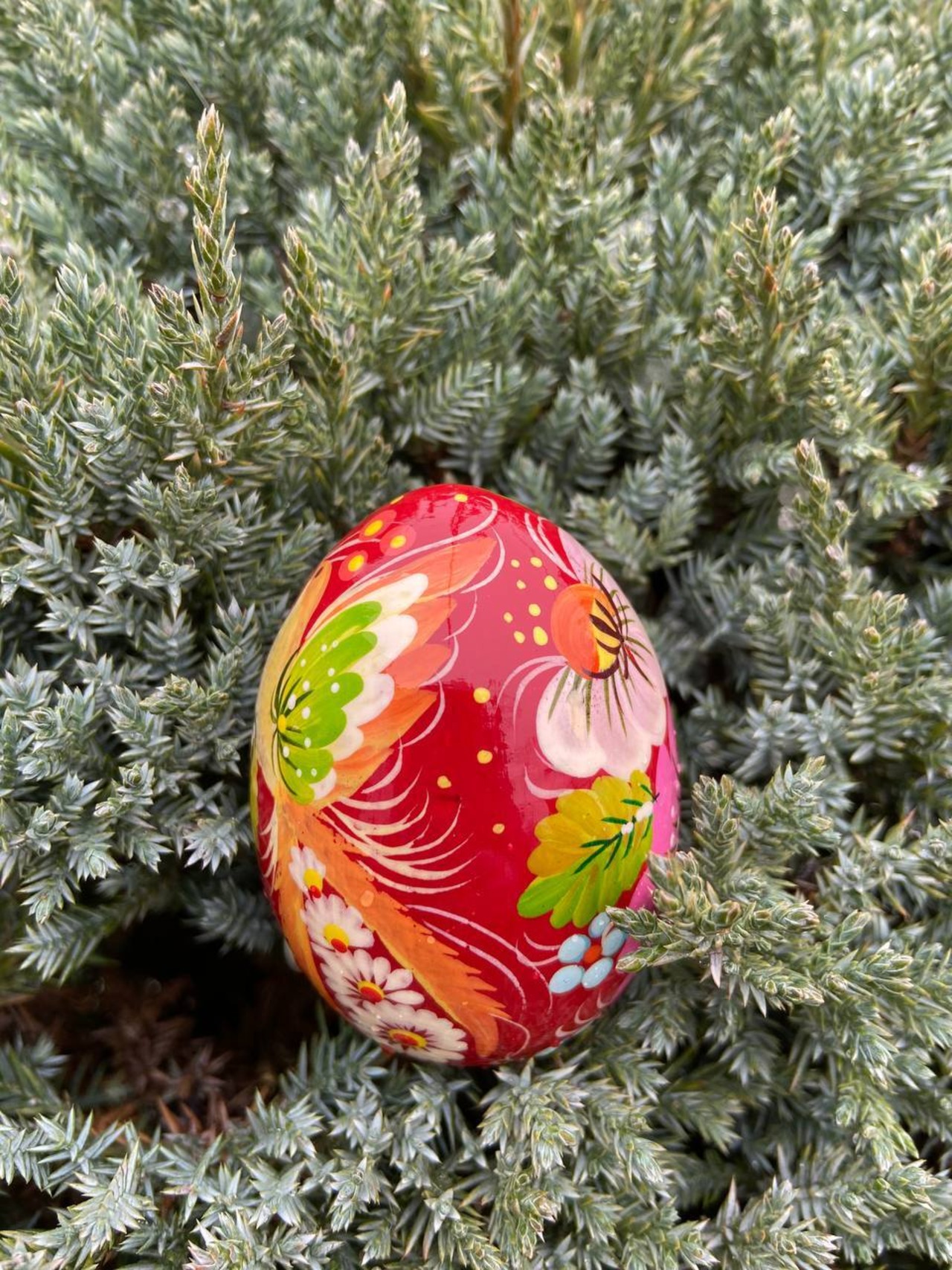 ペトリキウカ塗りのイースター・エッグ 7cm　ホメンコ作 - 4