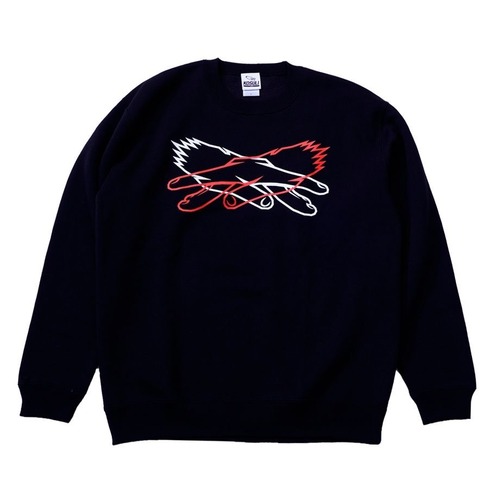 KOSULI CROSSING HANDS CREW NECK SWEAT/コスリ クロッシングハンズ クルーネックスウェット 裏起毛 トレーナー