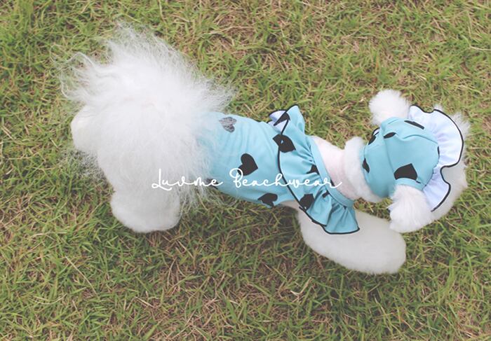 ハートビーチウェア S ~ XL 2color  /  犬服 夏 犬 ビキニ ドッグウェア 可愛い 犬の服 ペット ラッシュガード