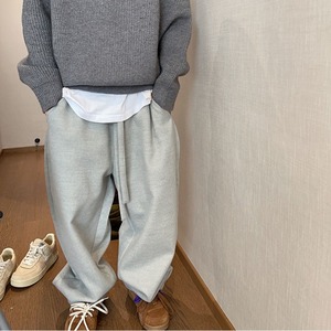 ボリュームウールルーズパンツ　1038