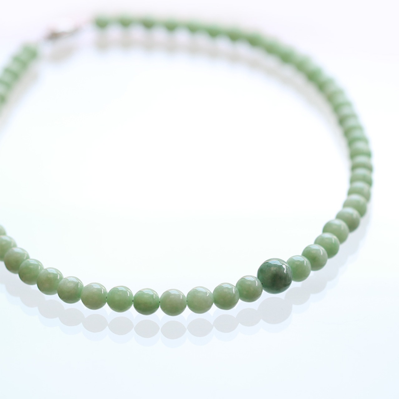 シンプルだからこそ品質重視！翡翠ネックレス A貨翡翠 jd_ne1235