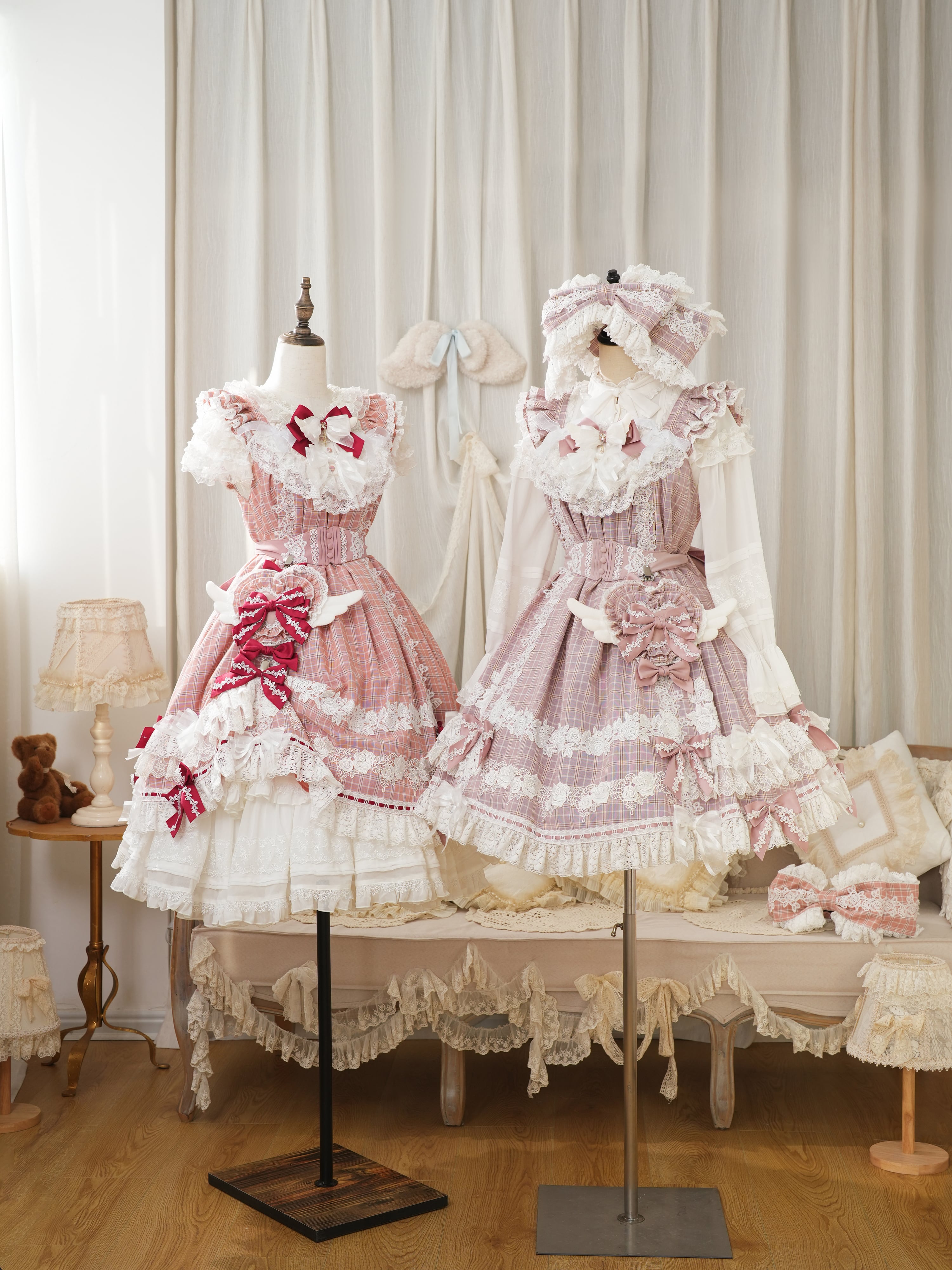 AngelicPrettypowderoseジャンパースカート　パウダーローズ ミシェルコテージュ アンジュローズジャンパースカート | HoshibakoWorks