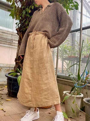 Max Mara  90s Linen Skirt