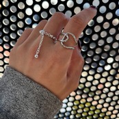 ［silver925］ 揺れるchain ring