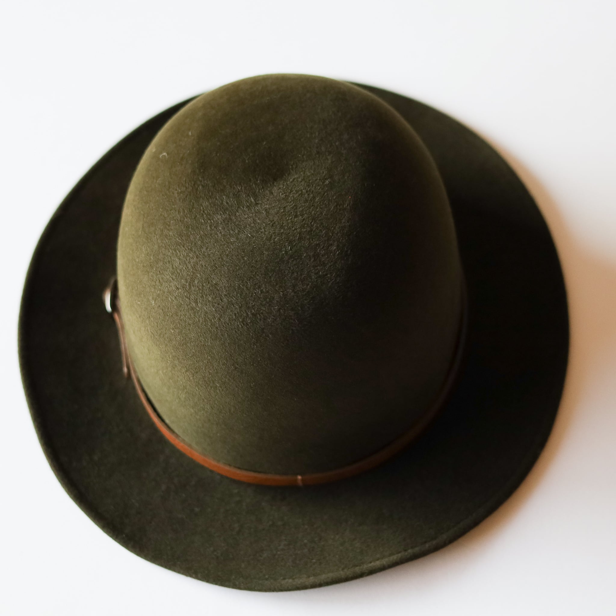 石田製帽 - ラビットファー レザーベルト ハット - Camel / Khaki