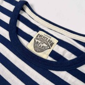 BEAMS ビームス BORDER BUM ボーダー柄 半袖Tシャツ カットソー サイズ L /ホワイト×ネイビー