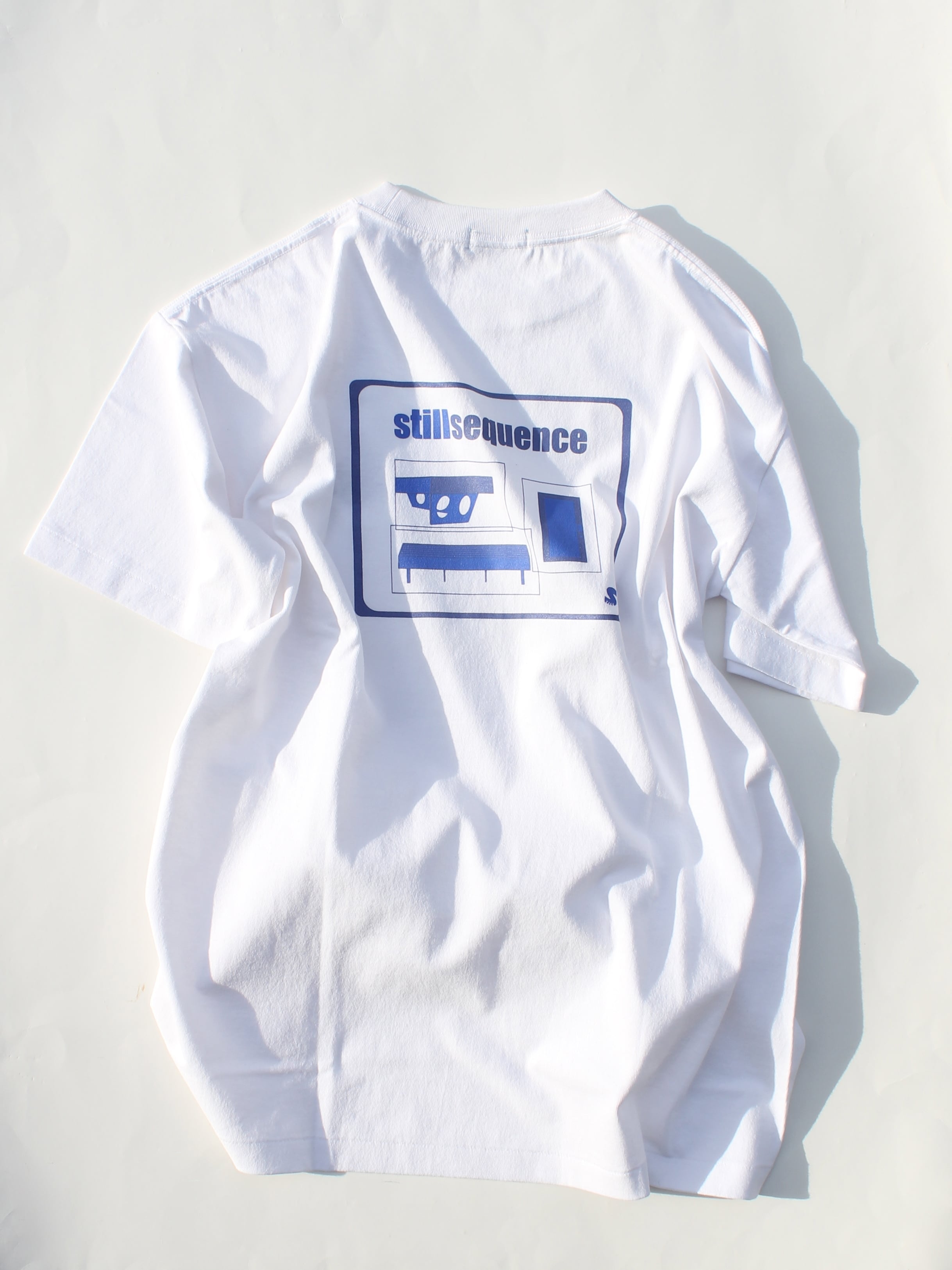 トランスポート still sequence shopプリントTシャツ 白L TRANSPORT 
