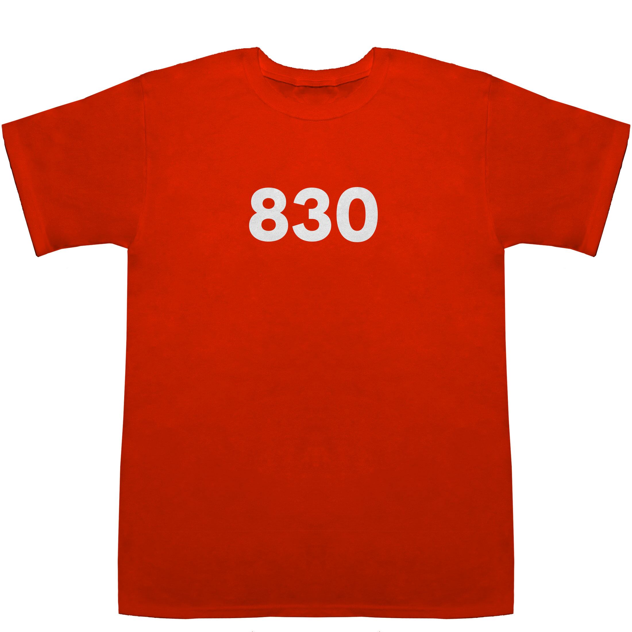 830 T-shirts【Tシャツ】【数字】【番号】 | PAY ID