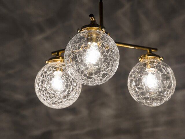 Trois トワ クリアガラス3灯シャンデリア 【公式通販】