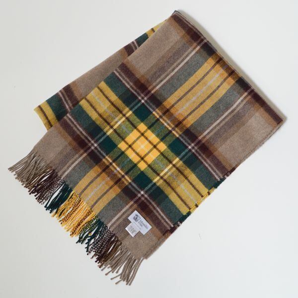 ジョンストンズ グリーンレーベル別注 ウールカシミヤストール