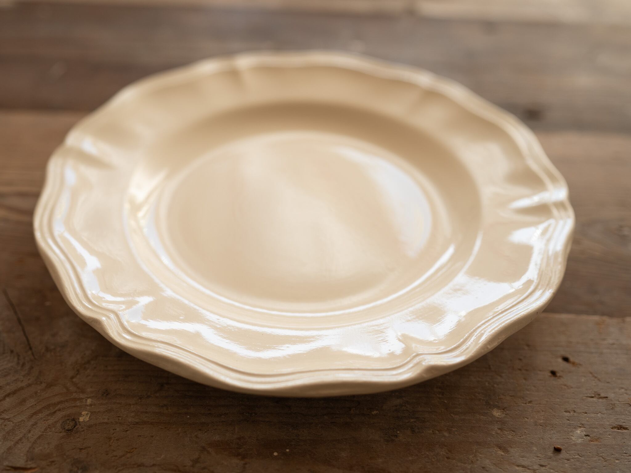 サルグミンヌ 花リムプレートC フランスアンティーク