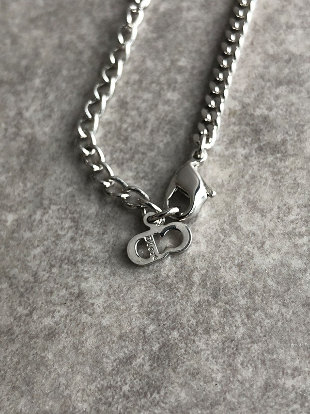 Christian Dior クリスチャン ディオール ネックレス シルバー ロゴ vintage ヴィンテージ オールド wjd284