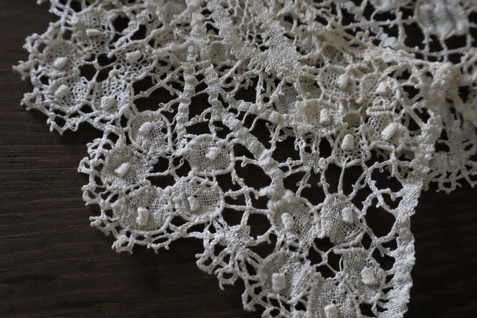 France製 アンティーク襟レース B988 生成り | vmt antique