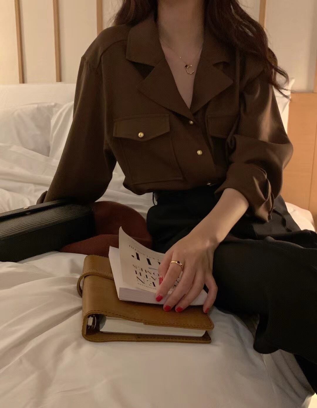 ボタンシャツ ジャケット スプリングオータムカジュアルルーズスリム 春物 秋物 ビッグFスモールZ韓国31749455626